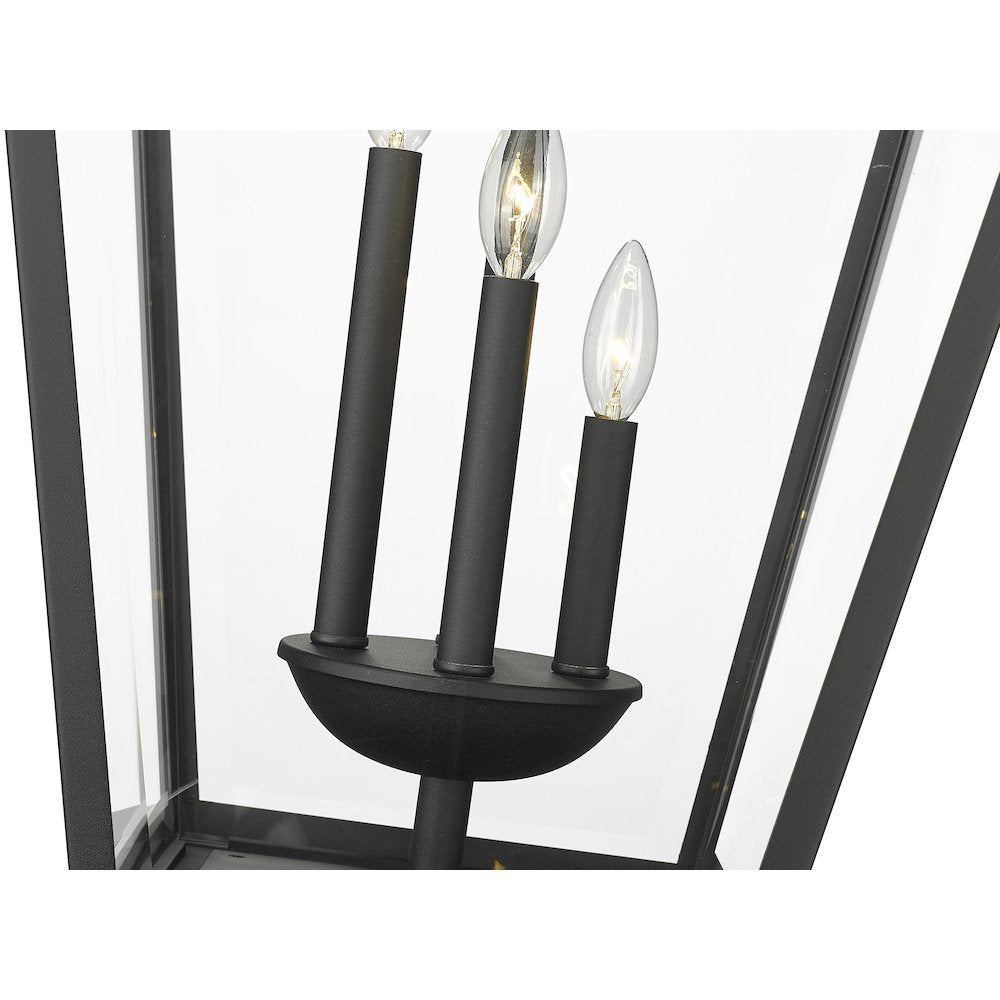Z-Lite Talbot 4 Light Outdoor Post Mounted Fixture, Black