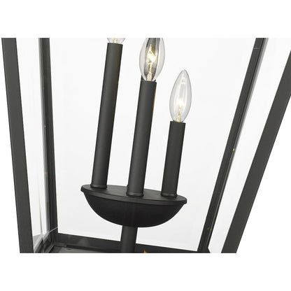 Z-Lite Talbot 4 Light Outdoor Post Mounted Fixture, Black