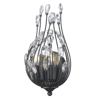 Z-Lite 2 Light Wall Sconce, Matte Black