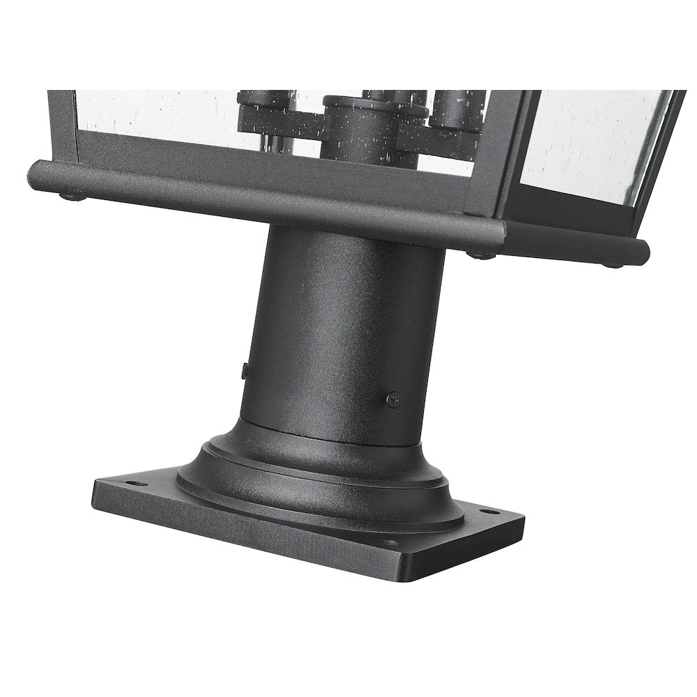 Z-Lite 3 Light Outdoor Pier Mounted Fixture, Sand Black