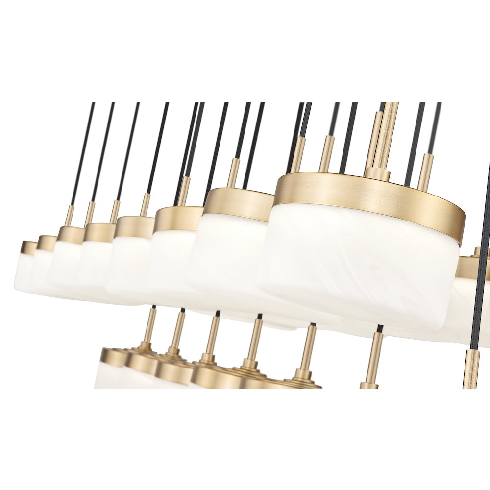 Z-Lite 23 Light Linear Chandelier, Modern Gold