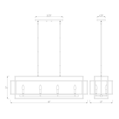 Z-Lite 8 Light Linear Chandelier
