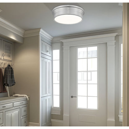 Z-Lite 1 Light Flush Mount, Brushed Nickel