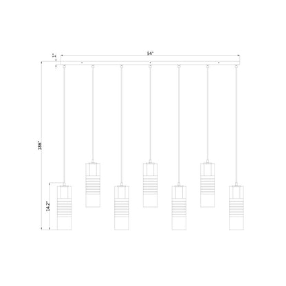 Z-Lite 7 Light Linear Chandelier