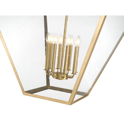 Z-Lite 8 Light Chandelier, Rubbed Brass