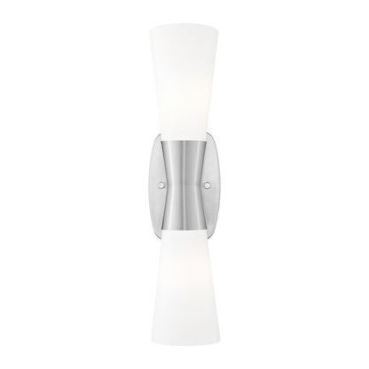 Z-Lite 2 Light Wall Sconce, Brushed Nickel