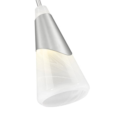 Z-Lite Aimie 1 Light Pendant, Brushed Nickel
