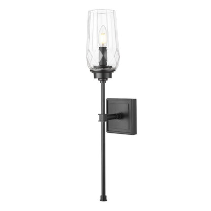 Z-Lite 1 Light Wall Sconce, Matte Black