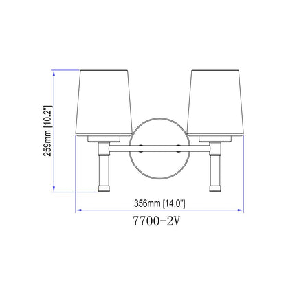 Z-Lite 2 Light Vanity, Modern Gold