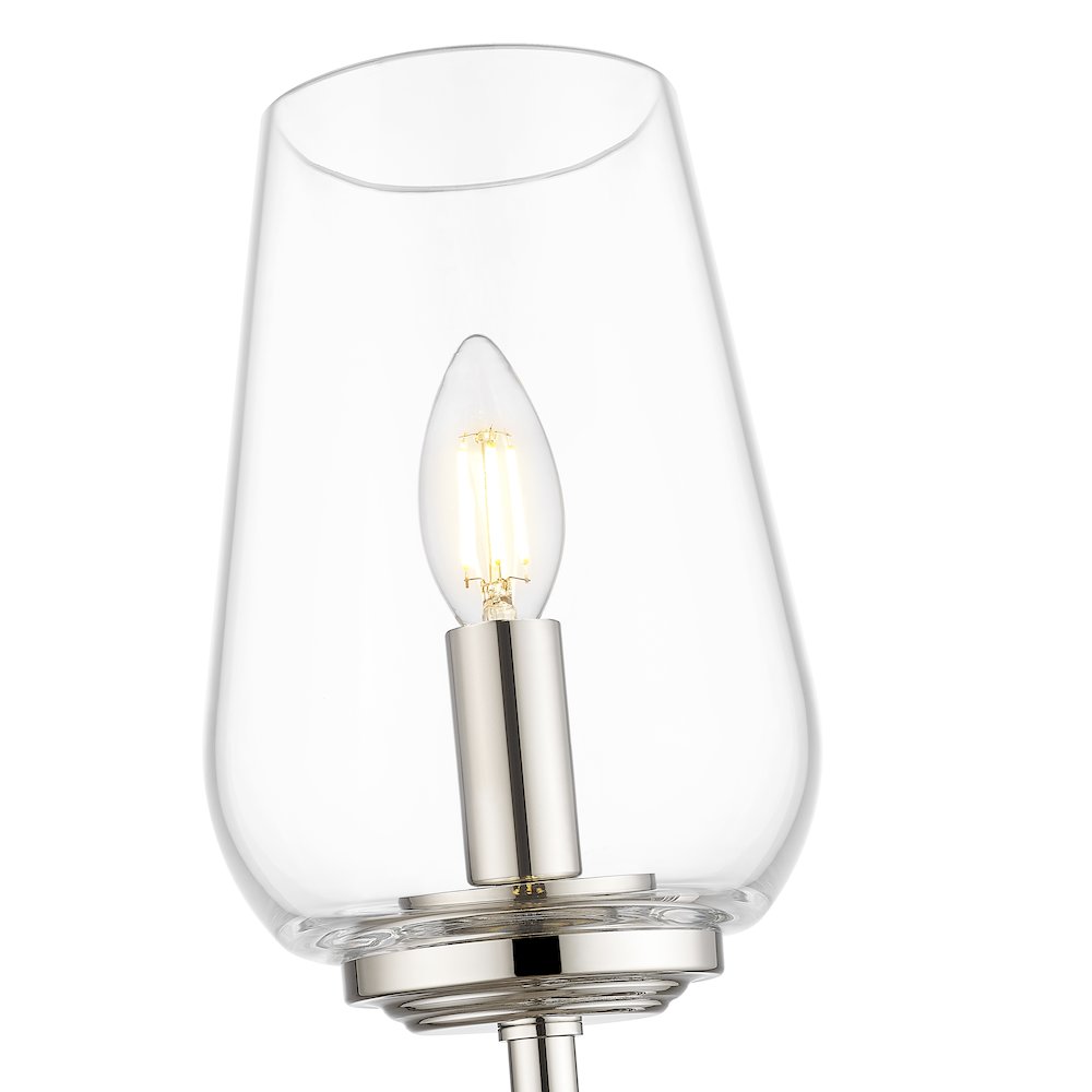 Z-Lite 1 Light Wall Sconce, Polished Nickel