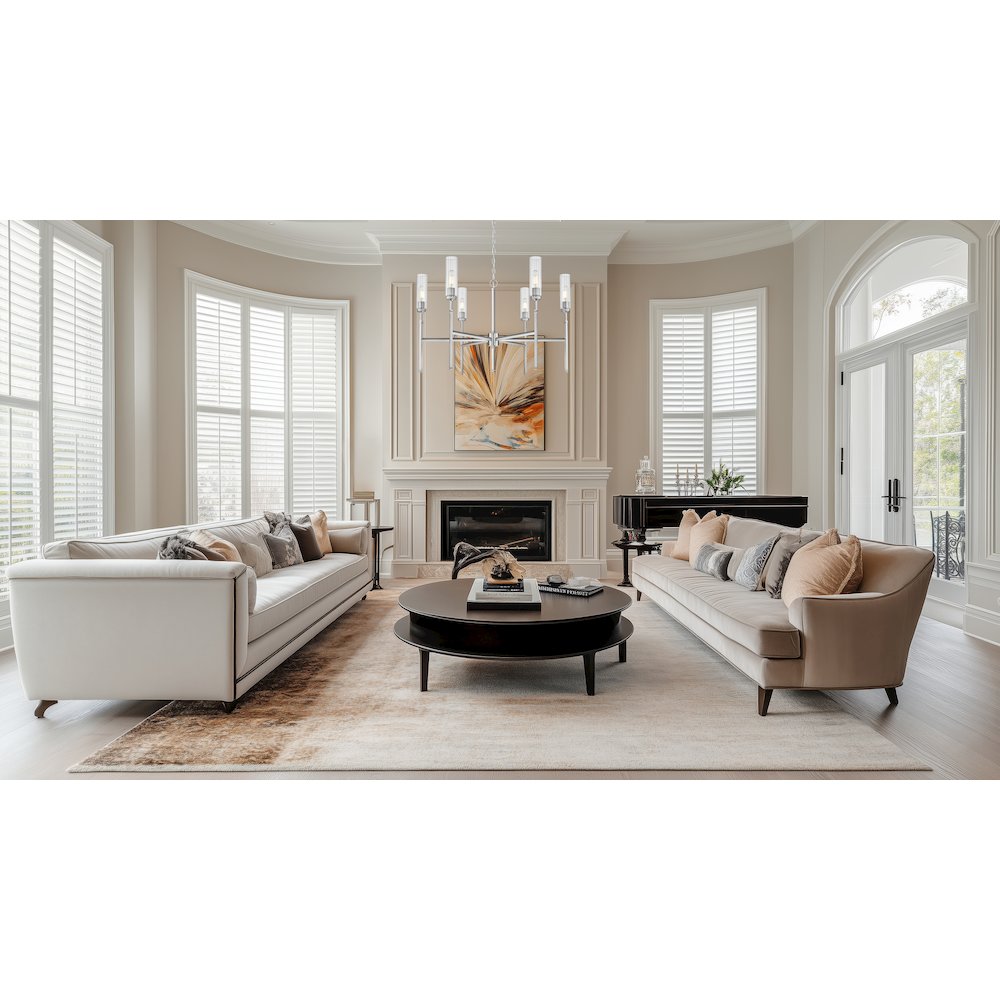 Z-Lite 6 Light Chandelier, Brushed Nickel