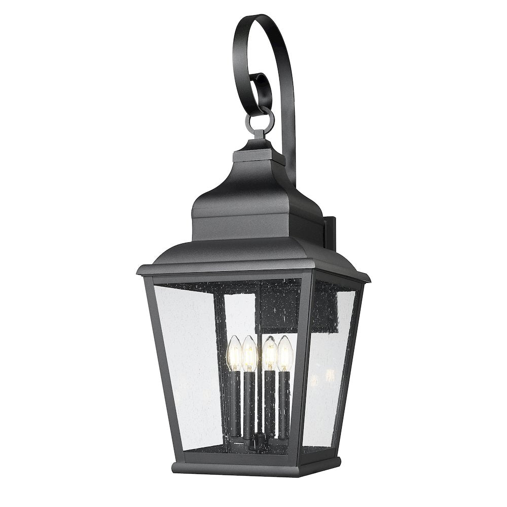 Z-Lite 4 Light Outdoor Wall Light, Sand Black