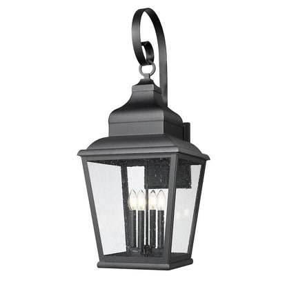 Z-Lite 4 Light Outdoor Wall Light, Sand Black