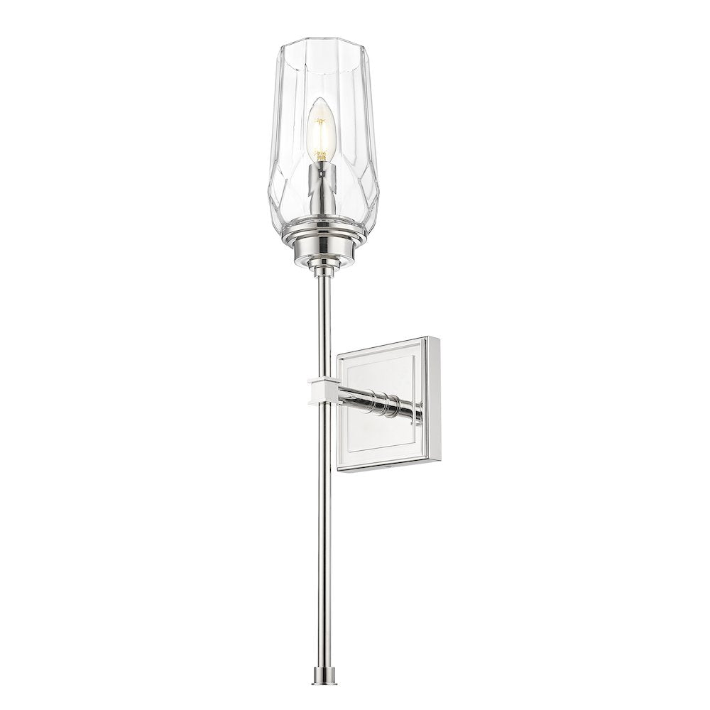 Z-Lite 1 Light Wall Sconce, Polished Nickel