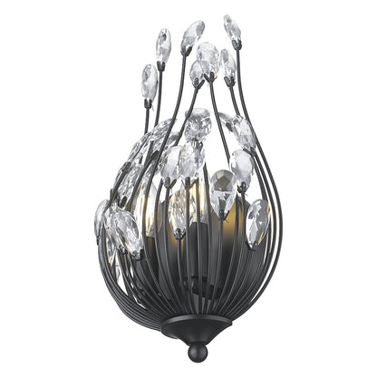 Z-Lite 2 Light Wall Sconce, Matte Black
