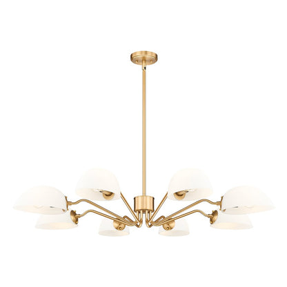 Z-Lite 8 Light Chandelier, Modern Gold