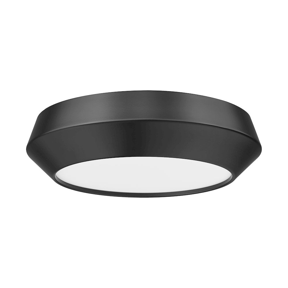 Z-Lite 1 Light Flush Mount, Matte Black