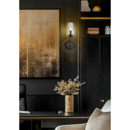 Z-Lite 1 Light Wall Sconce, Matte Black