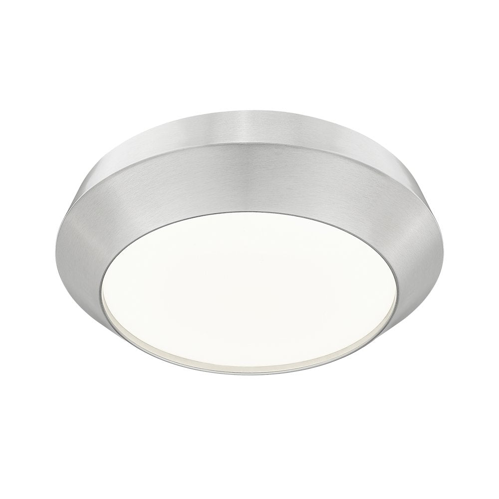 Z-Lite 1 Light Flush Mount, Brushed Nickel