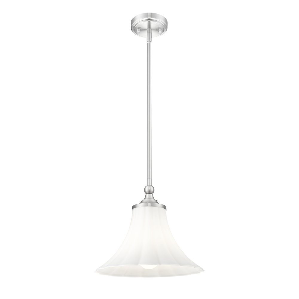 Z-Lite 1 Light Pendant, Brushed Nickel