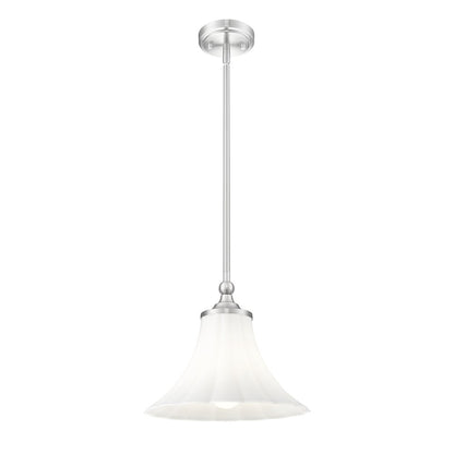 Z-Lite 1 Light Pendant, Brushed Nickel