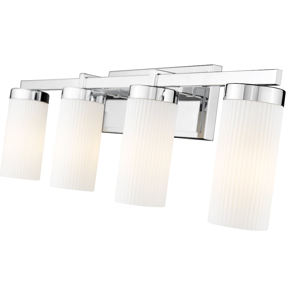 Z-Lite Danica 4 Light Vanity in Chrome color, Steel frame