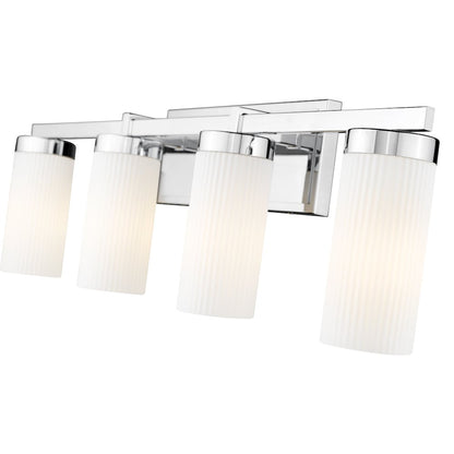 Z-Lite Danica 4 Light Vanity in Chrome color, Steel frame