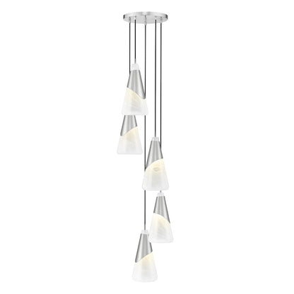 Z-Lite Aimie 5 Light Chandelier, Brushed Nickel