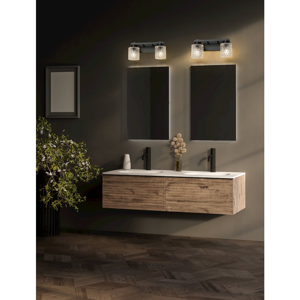 Z-Lite 2 Light Vanity, Matte Black