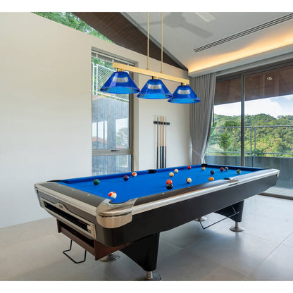 Z-Lite Cobalt 3 Light Billiard, Steel Frame, Dark Blue Shade Color