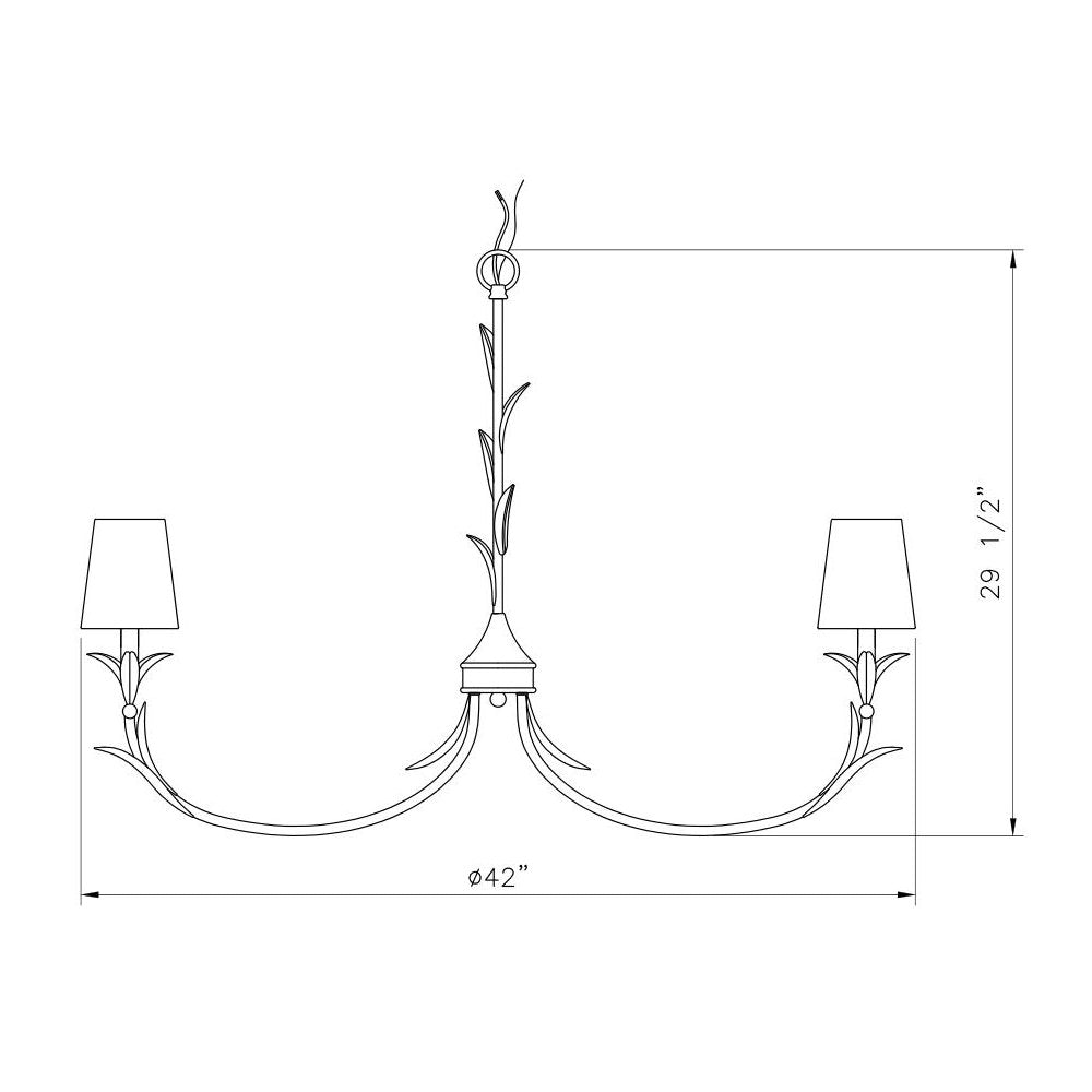 Z-Lite 8 Light Chandelier, Textured White