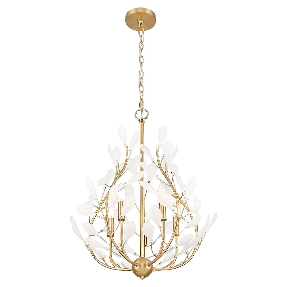 Z-Lite 5 Light Chandelier, Modern Gold