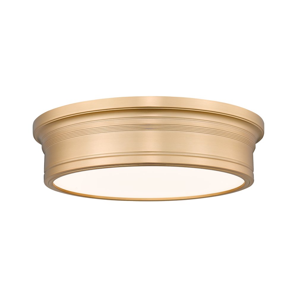 Z-Lite 1 Light Flush Mount, Modern Gold