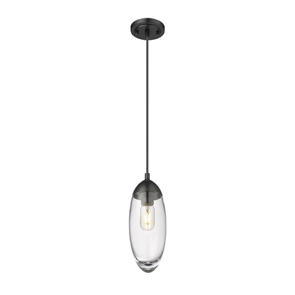 Z-Lite Arden 1 Light Pendant, Matte Black