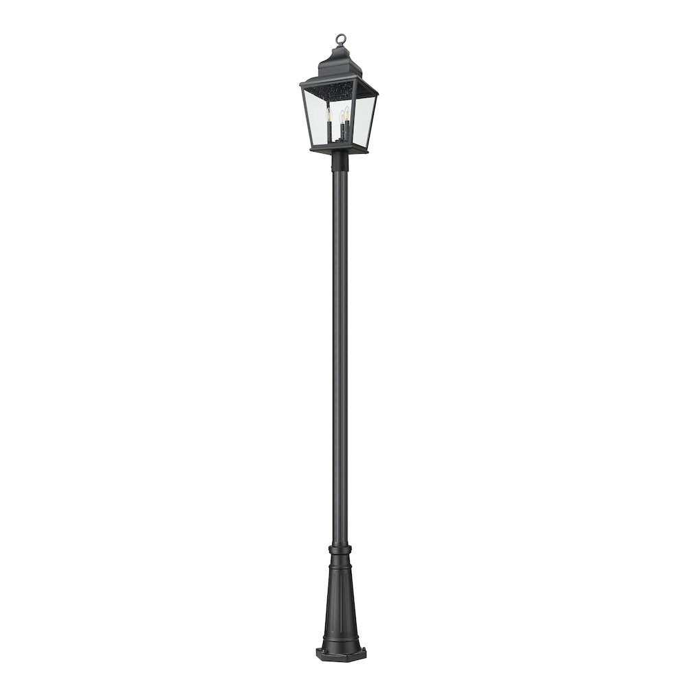 Z-Lite 3 Light Outdoor Post Mounted Fixture, Sand Black