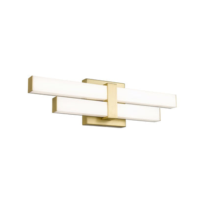 Z-Lite Zane 2 Light Vanity in Modern Gold Frame Finish