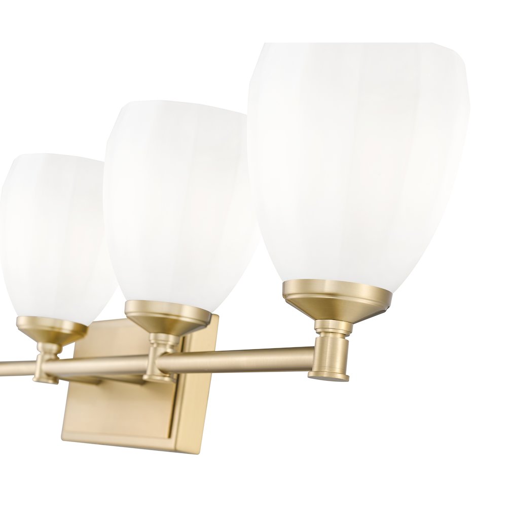Z-Lite Oren 5 Light Vanity in Modern Gold color, Steel frame