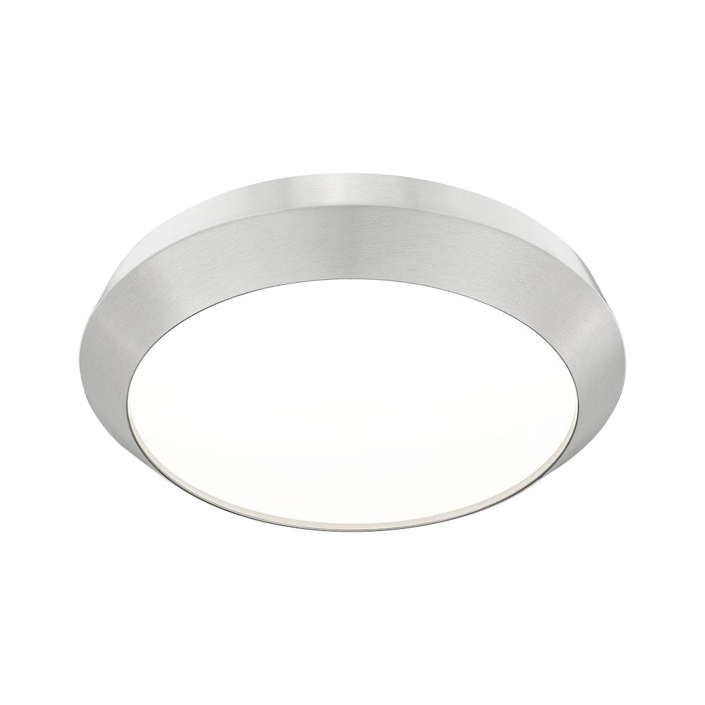 Z-Lite 1 Light Flush Mount, Brushed Nickel