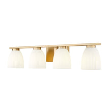 Z-Lite Naya 4 Light Vanity in Modern Gold color, Steel frame