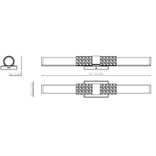 Z-Lite Egon 1 Light Vanity in Modern Gold color, Steel frame