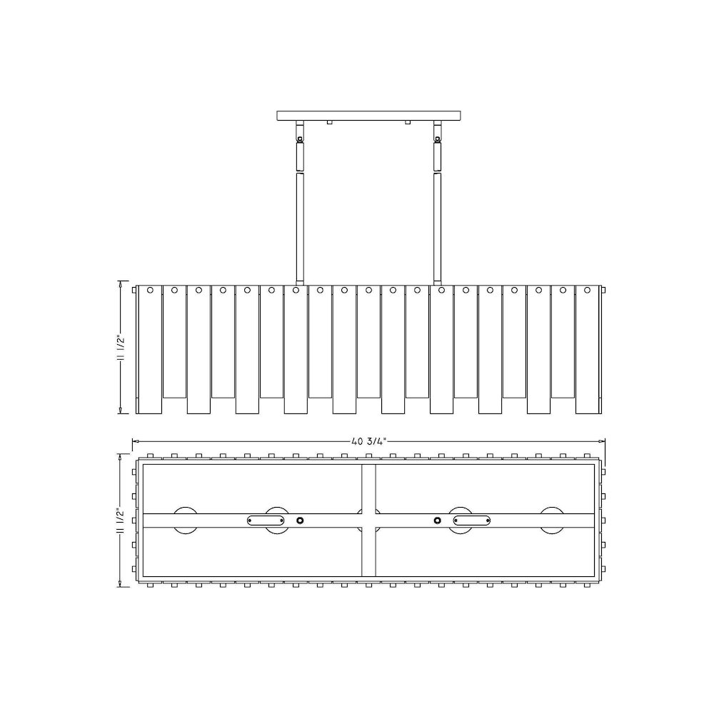 Z-Lite 5 Light Linear Chandelier