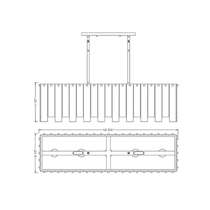 Z-Lite 5 Light Linear Chandelier