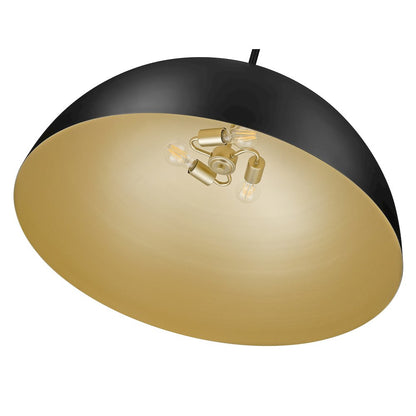 Z-Lite 3 Light Pendant, Matte Black