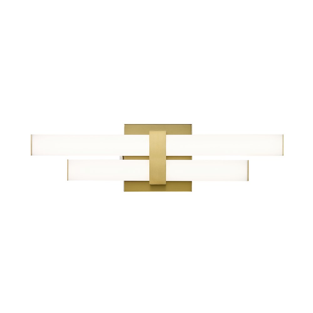 Z-Lite Zane 2 Light Vanity in Modern Gold Frame Finish