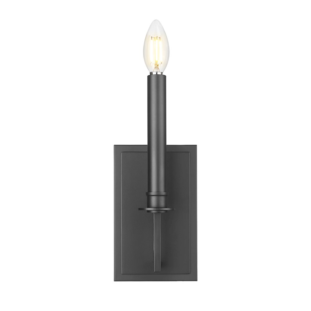 Z-Lite 2 Light Wall Sconce, Matte Black