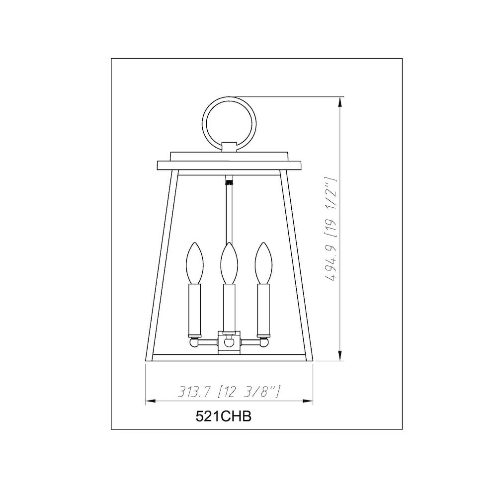 Z-Lite 4 Light Outdoor Chain Mount Ceiling Fixture
