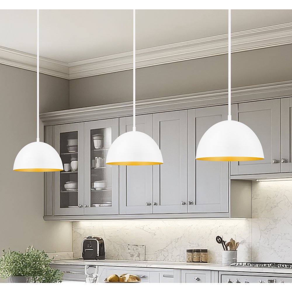 Z-Lite 1 Light Pendant, Matte White