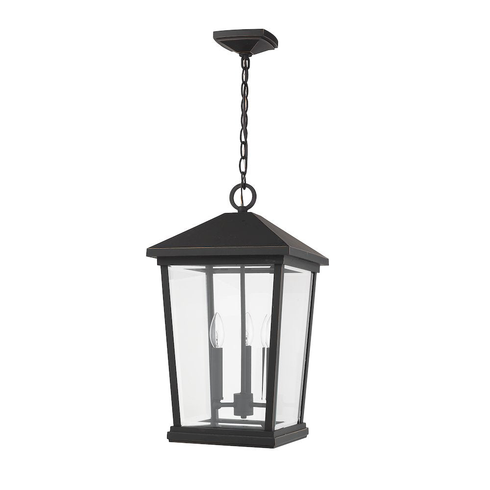 Z-Lite 3 Light Outdoor Chain Mount Ceiling Fixture