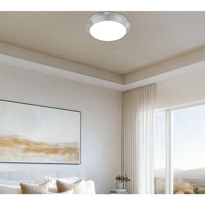 Z-Lite 1 Light Flush Mount, Brushed Nickel