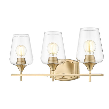 Z-Lite 3 Light Vanity, Burnished Brass